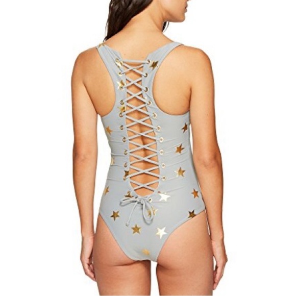 O'Neill Gray and Gold Swimsuit - Picture 2 of 9